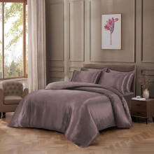(BLUSH-PINK, KING) Luxurious Satin Silk 6-Piece Bedding Set: Durable Silky Fabric, Fitted Sheet, Duvet Cover, Comforter, 4 Pillow Cases Soft
