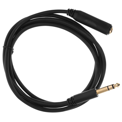 1Cord 6,35mm Extension Audio - 1/4 PVC Noir Robuste