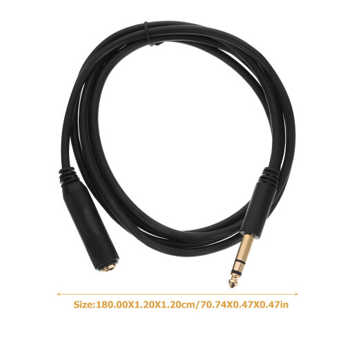1Cord 6,35mm Extension Audio - 1/4 PVC Noir Robuste 1