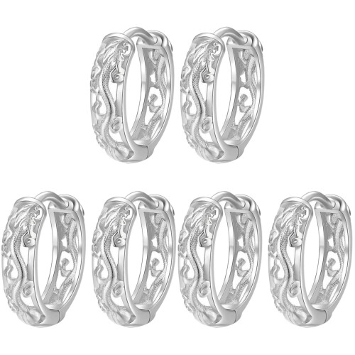 3 Pairs Hoop Oorbellen Retro Design 1