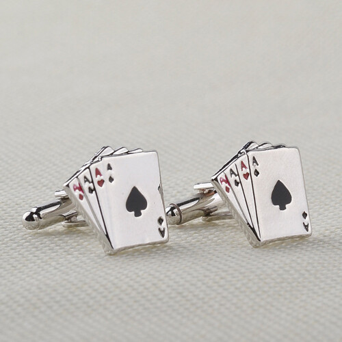 2St Manchetknopen Poker Lichtgewicht Stevig 2