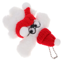 4 Sjaal Bril Hond Hangertje Sleutelhanger