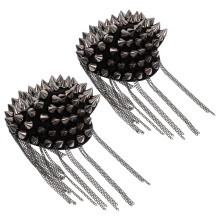 Par De Hombreras Punk Con Remaches Y Borlas Para Hombres Y Mujeres