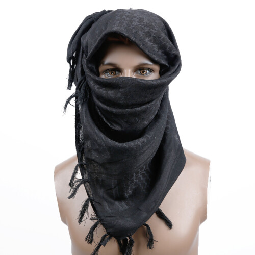 1 Pañuelo Árabe Para Cuello Táctico Negro 1