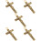 5 Pièces Pendentif Croix Porte-Clés Rétro 8