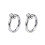 1 Paire De Boucles D'oreilles Argentées 18 Mm En Acier Perçage 1