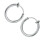 1 Paire De Boucles D'oreilles Argentées 18 Mm En Acier Perçage 5
