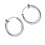 1 Paire De Boucles D'oreilles Argentées 18 Mm En Acier Perçage 9