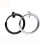 1 Paire De Boucles D'oreilles Argentées 18 Mm En Acier Perçage 11