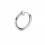 1 Paire De Boucles D'oreilles Argentées 18 Mm En Acier Perçage 2
