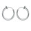 1 Paire De Boucles D'oreilles Argentées 18 Mm En Acier Perçage 10