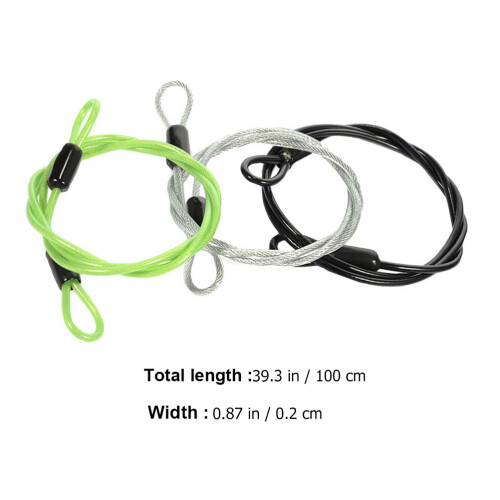 3 Pièces Serrure De Voyage Boucle Câble U Mini Pour 1