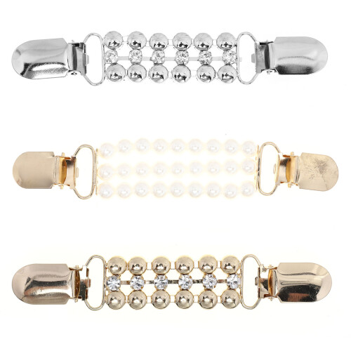 3 Pièces Clip Pour Pull -Cravate Châle Accessoire Vintage 1