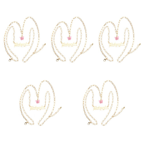 5 Pezzi Collana Per A Sfoglie Con Per Ragazze 2