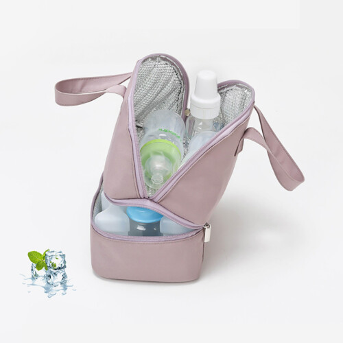 1 Pezzo Tote Per In Poliestere Con Cerniera Viola 2