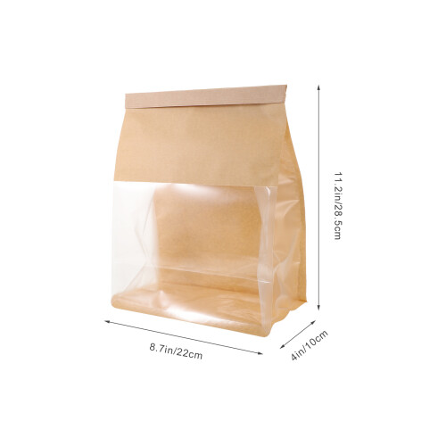 50 Unidades Saco Para Pão Com Janela Transparente 2