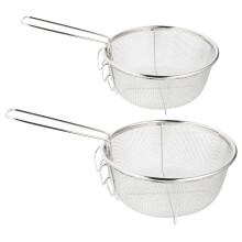 2St Friteringskorgar Kök Rostfritt (Silver)