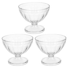 3Pcs 170 Ml Fotade Efterrättskoppar Glasskopp Fruktsallad