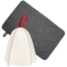 1 Set Hettresistent Filtpad Filthatt Andningsbar Bastuhatt
