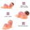 20St Miniatyr Sovande Baby Shower Pyssel Pink 8