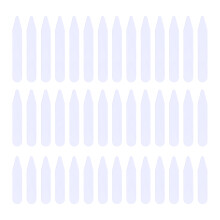 200 Pcs Plastvita Kragskenor Styvningsplattor I 3 Storlekar