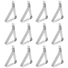 12Pcs Tablecloth Clips Kraftiga Rostfria Tablettäcke Fästen