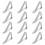 12Pcs Tablecloth Clips Kraftiga Rostfria Tablettäcke Fästen 4
