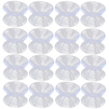 50St 3,5 Cm Transparent Sugerplugg Dubbelsidig Gummipad Enkel Design