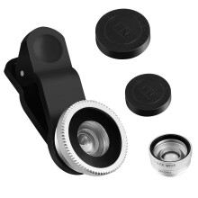 Celltelefon Kameralinse 3 I 1 Supernatt Makro (Silver)