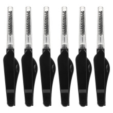 6Pcs Vikbara Ögonbrynspenslar Dubbelsidiga Svart