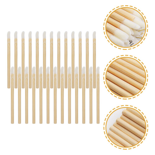 100Pcs Läppstiftsapplicatorer Engångs Läppborstar 1