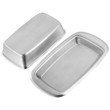 1 Styck Multipurposed Förvaringslåda För Smör Förvaring (Silver)