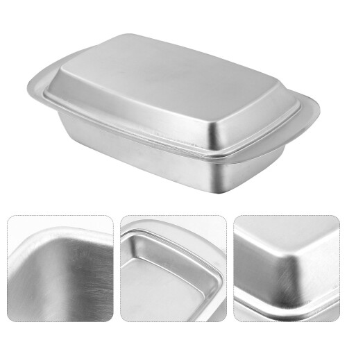 1 Styck Multipurposed Förvaringslåda För Smör Förvaring (Silver) 2