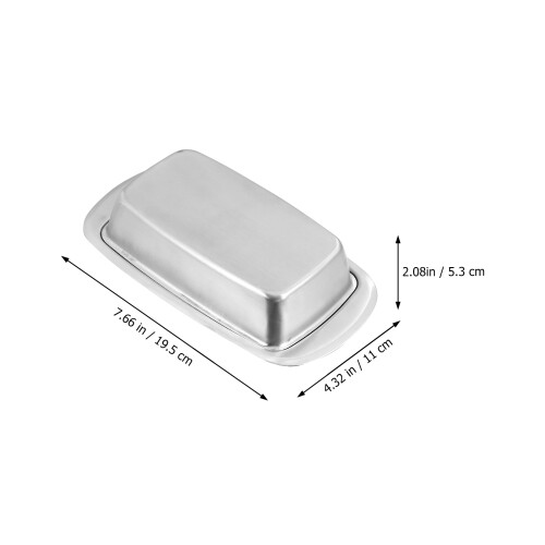 1 Styck Multipurposed Förvaringslåda För Smör Förvaring (Silver) 1
