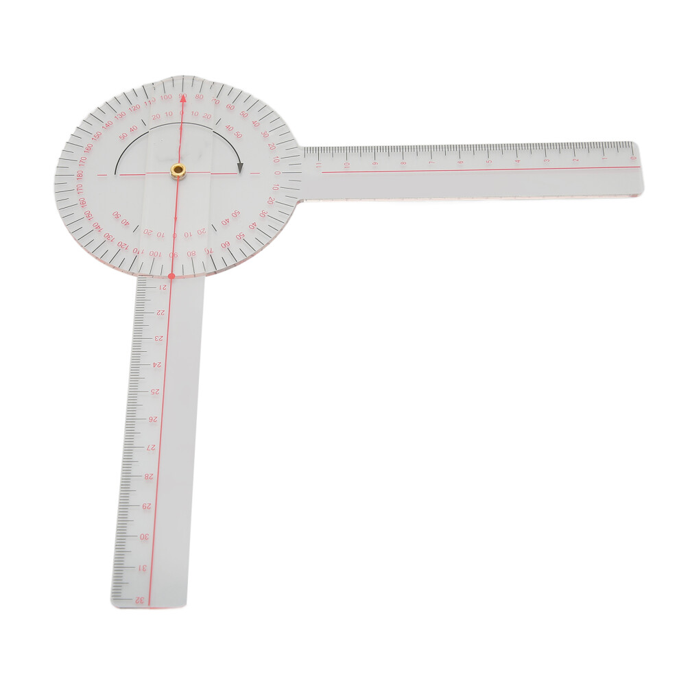 Knees Elbows Fingers Small Goniometer 360 Clear Scale Transparent Tool