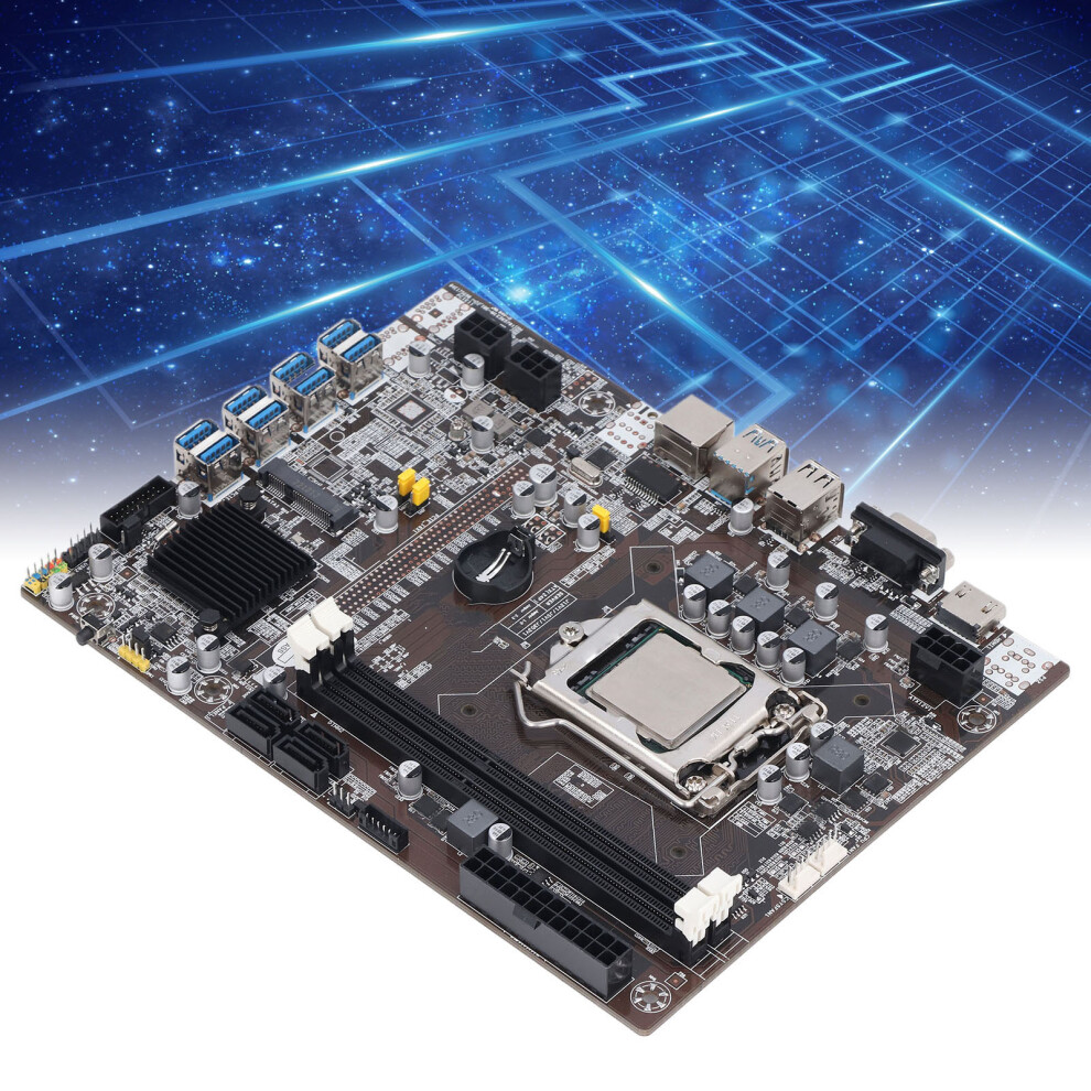 DDR3 Miner Motherboard LGA 1155 8 USB3.0 23x17.5cm for ETH/BTC