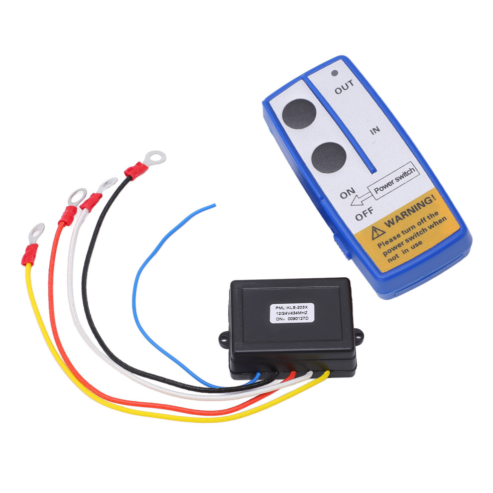 Portable Universal Winch Remote Control Kit 12V 24V For Vehicles Blue 7631357301101