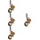 4 Fortuin Sleutelhanger Hangertje Decoratie Ornament 9