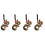 4 Fortuin Sleutelhanger Hangertje Decoratie Ornament 6