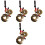 4 Fortuin Sleutelhanger Hangertje Decoratie Ornament 5