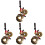 4 Fortuin Sleutelhanger Hangertje Decoratie Ornament 4