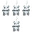 4 Stuks Panda Sleutelhanger Tasje Charme Accessoire 5