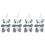 4 Stuks Panda Sleutelhanger Tasje Charme Accessoire 6