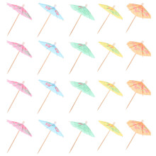 50Pcs Cocktailparaplyer Pappersparaplyer För Hawaiian Poolparty