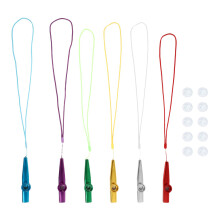 1 Set Metal Kazoo Med Extra Membraner Och Hänglina