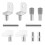 50Pcs Metallhyllstöd Med Stift För Skåp Möbel Display (Silver) 1