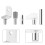 50Pcs Metallhyllstöd Med Stift För Skåp Möbel Display (Silver) 9