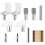50Pcs Metallhyllstöd Med Stift För Skåp Möbel Display (Silver) 10