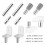 50Pcs Metallhyllstöd Med Stift För Skåp Möbel Display (Silver) 3