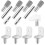 50Pcs Metallhyllstöd Med Stift För Skåp Möbel Display (Silver) 8